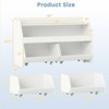 Costway Kids Toy Storage Organizer with 2 Movable Drawers Open Shelf Compartment for Kids Gray/White - 3 of 4
