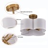 YIYIBYUS 4-Light White Semi-Flush Mount Ceiling Light for Bedroom Kitchen - 4 of 4