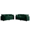 Modern Corduroy Fabric 2-Piece Living Room Sofa Set, Two 2-Seater Sofas with Deep Seats and 8 Cushions - 4 of 4