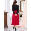 INSPIRE CHIC Women's Satin High Waist Formal A-Lined Evening Cocktail Mermaid Maxi Skirts - 4 of 4