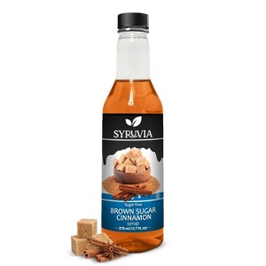 Syruvia Sugar Free Brown Sugar Cinnamon Syrup for Coffee 12.7 fl oz Premium Coffee Flavoring Syrup - 1 of 4