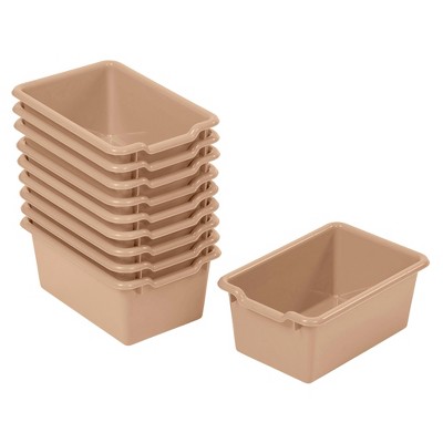 ECR4Kids Storage Bins with Scoop Front Handles - Cubby Compatible - 10-Pack