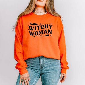 Simply Sage Market Witchy Woman Broom Sweatshirt - 1 of 4