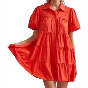 Women's Sweetheart Tiered Dress - entro - 1 of 4