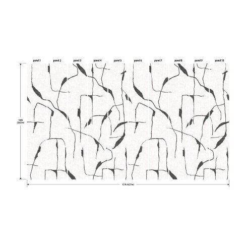 RoomMates Ivory Coast Mural Peel and Stick Wallpaper Gray - image 1 of 4