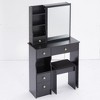 NicBex 29"/37" Makeup Vanity with Padded Stool,Vanity Desk with Sliding Mirror,Dressing Table for Bedroom,Multi Layer Storage Vanity Table - 2 of 4
