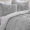 3 Piece Plush Shaggy Comforter Set Ultra Soft Luxurious Faux Fur Decorative Fluffy Crystal Velvet Bedding by Sweet Home Collection® - 2 of 3