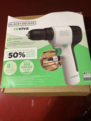 BLACK+DECKER Reviva 12V MAX* Cordless Hammer Drill with Charger and  Screwdriver Bit (REVCHD12C)