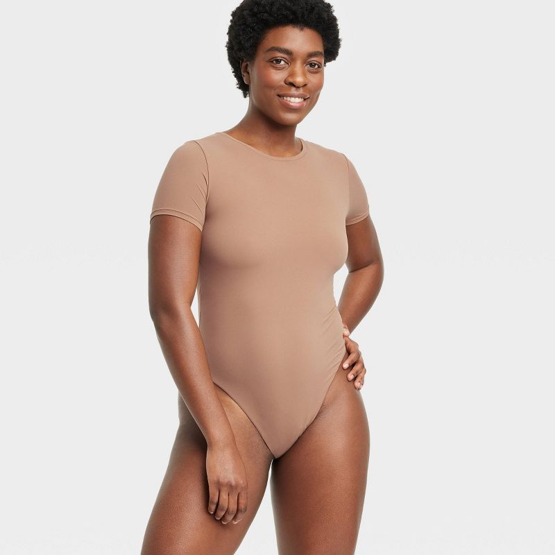 Women's Stretch Short Sleeve Bodysuit - Auden™, 5 of 7