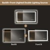 FONTOI Frameless Anti Fog Bathroom Mirror with Corrosion Resistant Surface Clear Tempered Glass Reflection for Home Hotel, White, 24"*32"*2.68" - 2 of 4