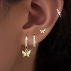 Small Gold Huggie Hoop Earrings Set for Women Men Hypoallergenic 14K Plated Stack Cartilage Earrings, Multiple Piercing - 2 of 4