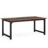 Lirago,Compact Rectangular Conference Table-Durable E1 Wood, Rustic-Brown & Black, Multi-Purpose Office Desk - 4 of 4