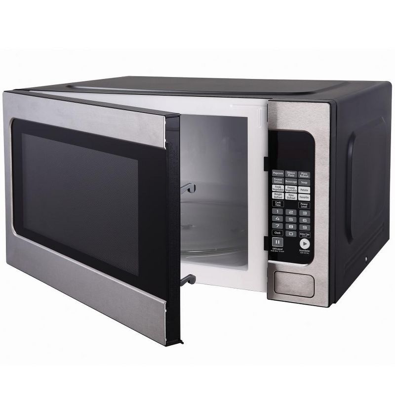 Impecca 2.2 Cu Ft Countertop Microwave, 1200 Watts - Stainless Steel, 3 of 6