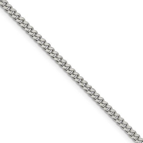 Black Bow Jewelry 3mm Sterling Silver, Solid Curb Chain Necklace - image 1 of 4