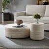 Lyngins Modern Fiberglass Coffee Table, Faux MARS Pattern Coffee Table, Round Tea table for Living Room, Stylish Center Table, No Need Assembly - 3 of 4