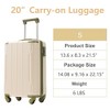 SEVOBAL Luggage Hardshell Luggage, Lightweight Durable ABS Suitcase with TSA Lock, 20 Inch Travel Carry On Luggage, Green, 13.6"*8.3"*21.5" - 4 of 4