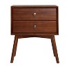 NicBex 2 Drawers Nightstand with Round Knobs,Bedside Table with Storage Space,Mid-Century Modern Side Table for Bedroom - 4 of 4