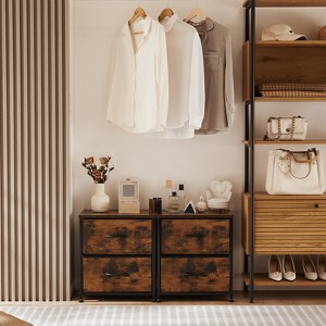 MAYEERTY Dresser Chest of Drawers with Metal Frame and Wood Top - 1 of 4