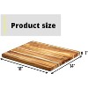 5-Piece Wooden Cutting Board with Handles, Grooved Wood Plate, Wooden Tray, Cutting Board for Meat, Fruit, Cheese - 2 of 4