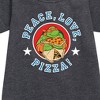 Girls' - Teenage Mutant Ninja Turtles - Peace Love Pizza Graphic Short Sleeve Fleece Dress - 2 of 3