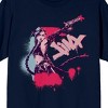 League of Legends Arcane Jinx Graffiti Adult Navy Crew Neck Short Sleeve T-Shirt - 2 of 3