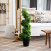 Nearly Natural 3-ft UV Resistant Boxwood Spiral Topiary Artificial Tree in Decorative Planter (Indoor/Outdoor) - 4 of 4