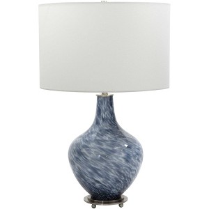 Uttermost Cove 25" Blue and White Art Glass Table Lamp - 1 of 1