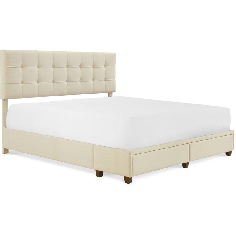 Edmond Storage Bed with Adjustable Height Headboard - ClickDecor, 2 of 14