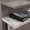 East Rock Contemporary Nightstand Ashen Oak - Sauder: Bedside Table with Shelf & Hidden Storage - 3 of 4