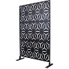 Okak Modern Outdoor Privacy Screen with Dimond Hollowed, Patio Privacy Screen with Metal Stand, Metal Privacy Screen for Backyard - 3 of 4