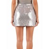 Anna-Kaci Women's Side Pleated Tulip Hem Sparkly Sequin Mini Skirt - 3 of 4