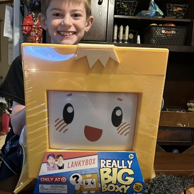  LankyBox Giant Mystery Box: Wearable Boxy case, 2 Figures, one  6” Glow-in-The-Dark Plush, a Squishy , pop-it Fidget Toy, Canny with  pop-Out Sticky, and 3 Stickers : Toys & Games