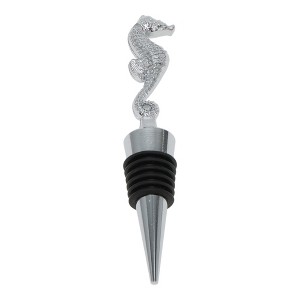 Unique Bargains Seahorse Stopper Aluminum Alloy TPE Black Silver Tone 4.76"x0.83"x0.79" 1 Pc - 1 of 3