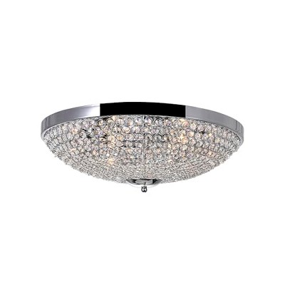 CWI Lighting Globe 6 Light Bowl Flush Mount With Chrome Finish