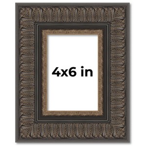 PosterPalooza | Photo Size Museum Brown Picture Frame - UV Acrylic, Foam Board Backing, Hanging Hardware - 1 of 4
