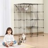 VEVOR Large 4-tier Cat Cage, 41 x 28 x 55", Detachable Metal Wire Cat Enclosure, with 4 Front Doors Hammock Ramp ladders, Indoor & Outdoor Crate - 2 of 4