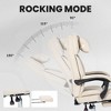 NicBex Big and Tall Executive Office Chair, High Back Ergonomic Desk Chair, Velvet Upholstered Gaming Computer Chair with Retractable Footrest - 3 of 4