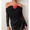 Women's Dixie Rosette Off Shoulder Top - Pretty Garbage S - 2 of 4