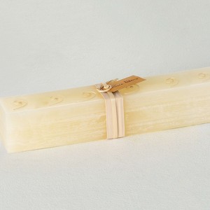 Vance Kitira 22.75" Layered Brick Candle, White - 1 of 4