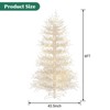 TIRAMISUBES 4/5/6-Inch Christmas Tree Fir Tree with LED Lights Pvc Hinges Branches for Christmas Indoor and Outdoor Holiday Decoration - 4 of 4