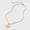 Round Snake Chain "M" Initial Necklace- A New Day™ Gold - 3 of 4