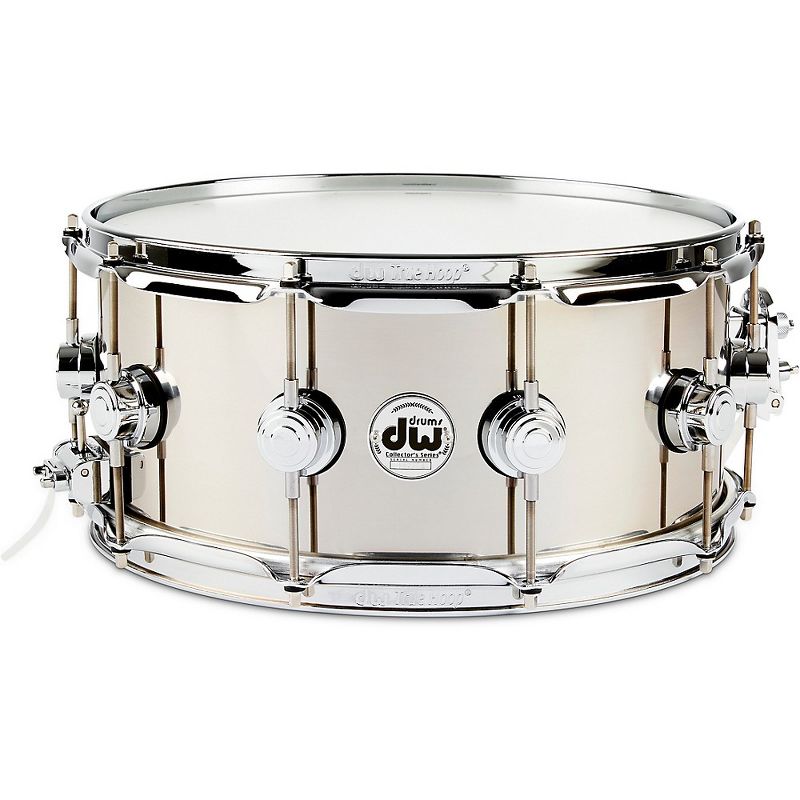DW Collector's Series Stainless Steel Snare Drum With Chrome Hardware 14 x 6.5 in. Polished, 1 of 6
