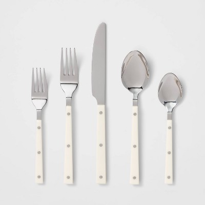 thumbnail image 2 of Hampton Silversmiths BISTRO Satin Stainless Steel Flatware Set – Heavy, Modern Design 2 of 5