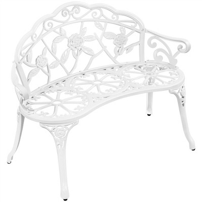 Yaheetech Outdoor Metal Bench Patio Park Bench
