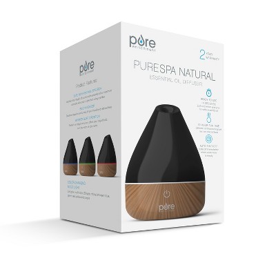 Serenity Whisper-Quiet Black Ultrasonic Aromatherapy Electric Diffuser