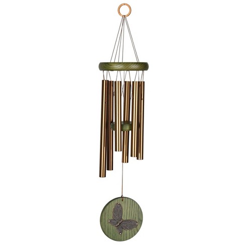 Woodstock Wind Chimes Signature Collection, Woodstock Habitats Chime, 17'' Green Butterfly Wind Chime HCGB - image 1 of 4