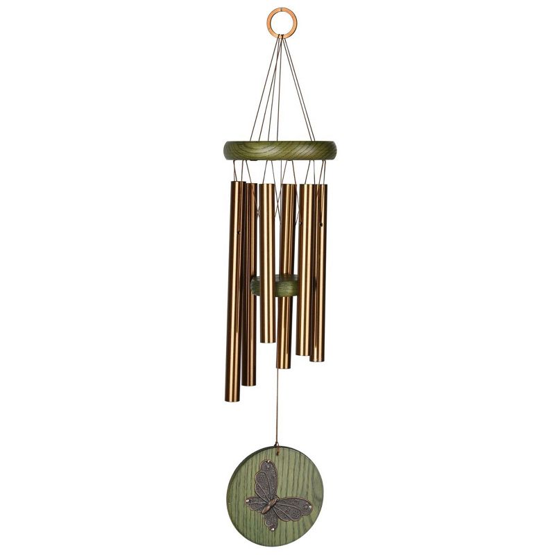Woodstock Windchimes Habitats Chime Green, Butterfly, Wind Chimes For Outside, Wind Chimes For Garden, Patio, and Outdoor Décor, 17"L, 1 of 9