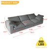 Grungis Convertible Sleeper Sofa Bed with Cylindrical Pillow,Corduroy Folding Mattress Couch with Fixed-Shape Frame,Floor Sofa for Living Room - 3 of 4