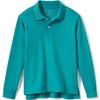 Lands' End School Uniform Kids Long Sleeve Interlock Polo Shirt - 2 of 4