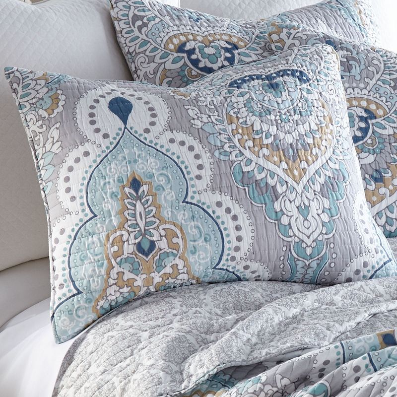 Olyria Medallion Quilt and Pillow Sham Set - Levtex Home, 3 of 7
